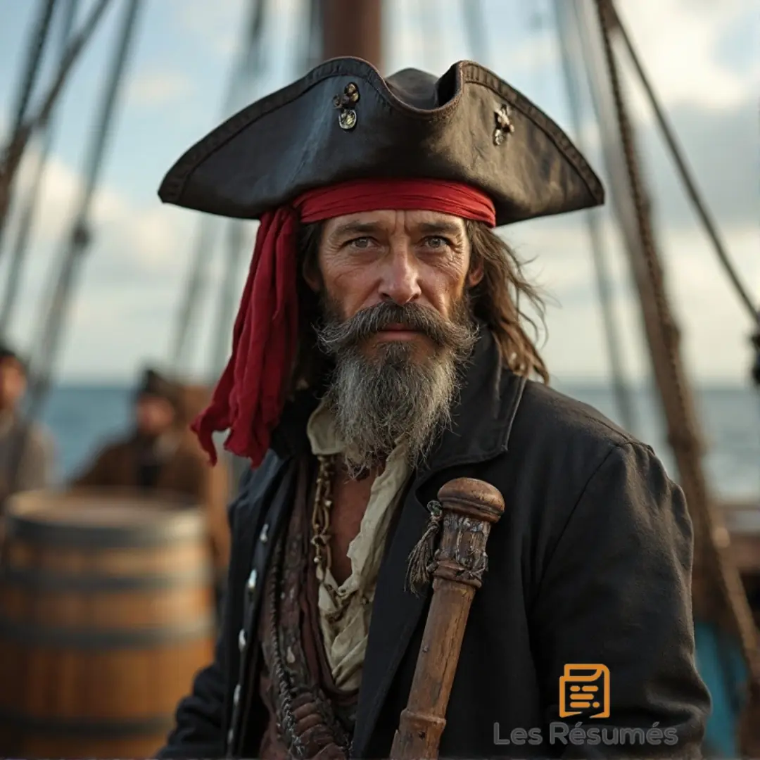 Photo de Long John Silver, un pirate rusé et charismatique dans le roman de Stevenson.