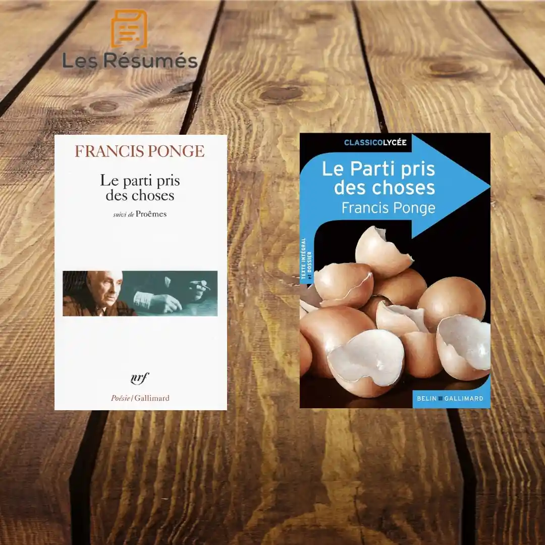 Page de couvertures du Parti pris des choses de Francis Ponge. 