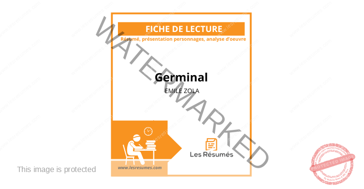 Illustration de la page de garde de la fiche de lecture LesRésumés.com sur l'œuvre Germinal de Zola.