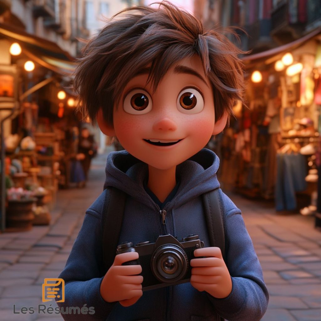 Illustration de Matthew King qui achète un appareil photo pour son père dans La Photo qui tue. 