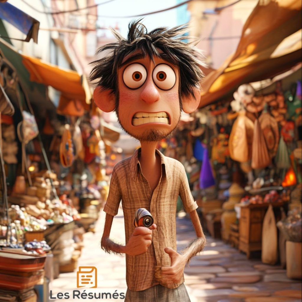 Illustration de Brian Becker, l'un des personnages principaux de la nouvelle L'oreille de singe du recueil La Photo qui tue. 