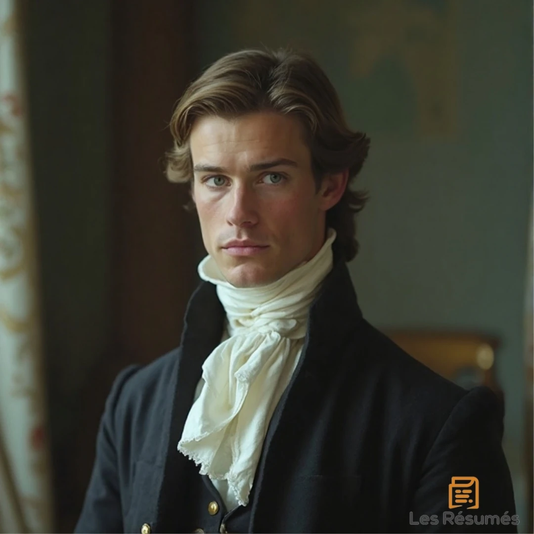 Photo d'un jeune homme sérieux et distingué, vêtu sobrement mais élégamment. Il représente Dorante, le véritable noble qui échange sa place avec son valet dans Le jeu de l'amour et du hasard.
