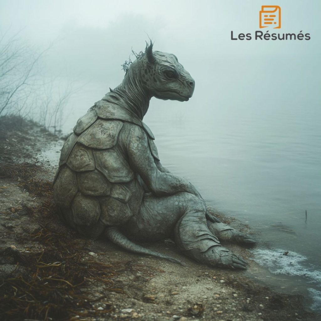 Photographie de la tortue simulée qui est en proie à la nostalgie.