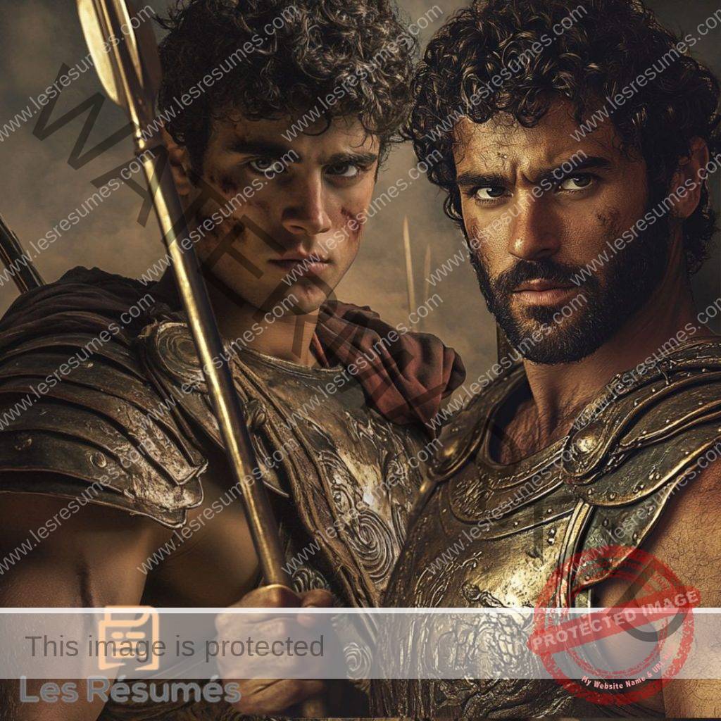 Etéocle et Polynice, les frères décédés d'Antigone. 