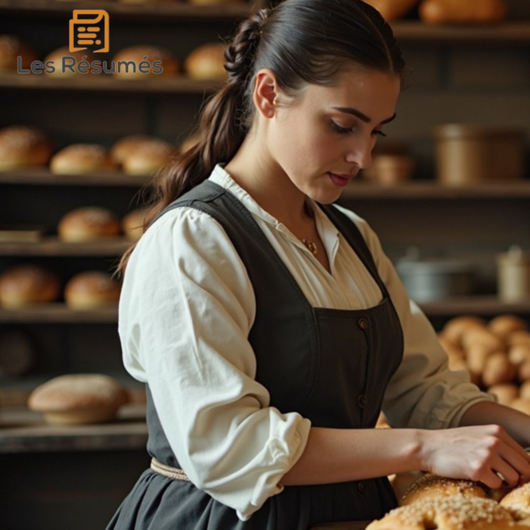 Photo de Lise, la femme de Ragueneau, en train de s'occuper des pâtisserie. 