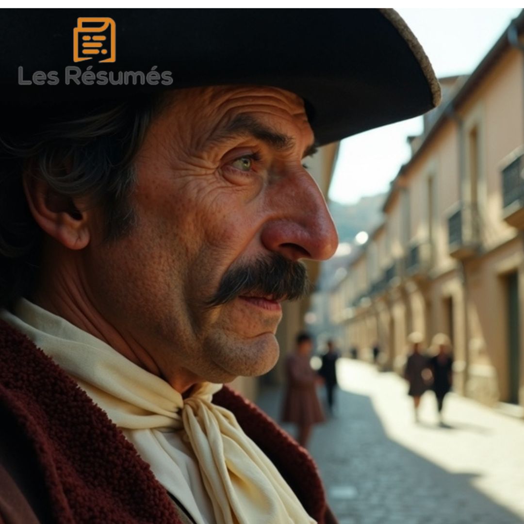 Photographie de Cyrano de Bergerac dans la pièce de théâtre d'Edmond Rostand. 