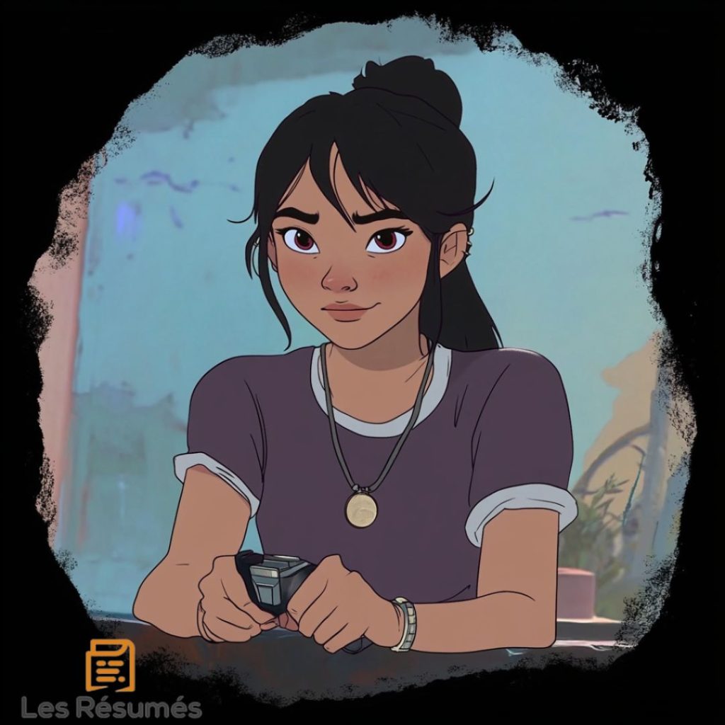 Illustration fictive de Becky dans le film d'animation de Le Royaume de Kensuké.