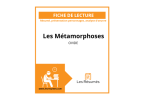 Première page de la revue analytique sur Métamorphoses d’Ovide, avec un résumé par chapitre, une exploration des personnages et une étude approfondie.