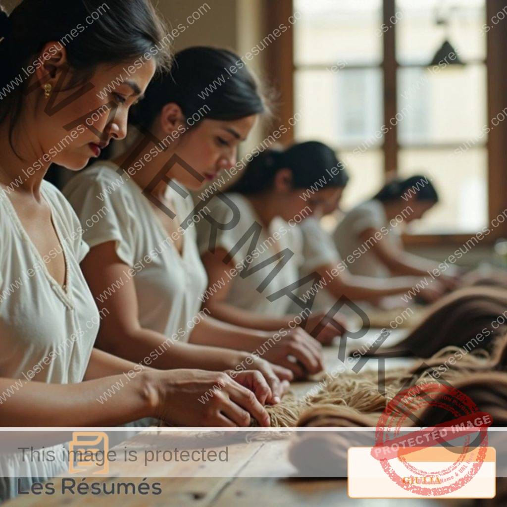 Photo des artisans de la maison Lanferdi qui s'attache à confectionner des perruques. 