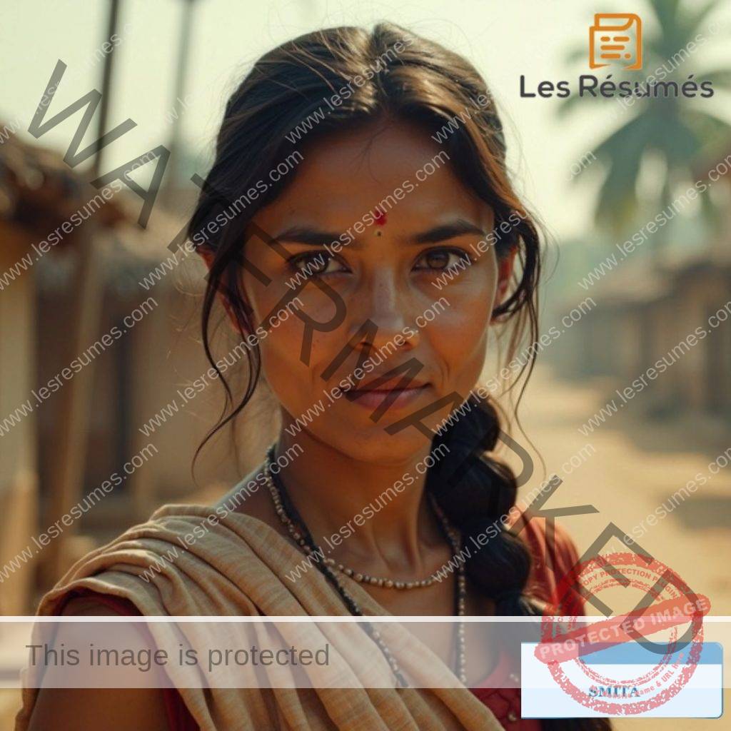 Photographie de Smita, une des protagonistes principales de La Tresse. 