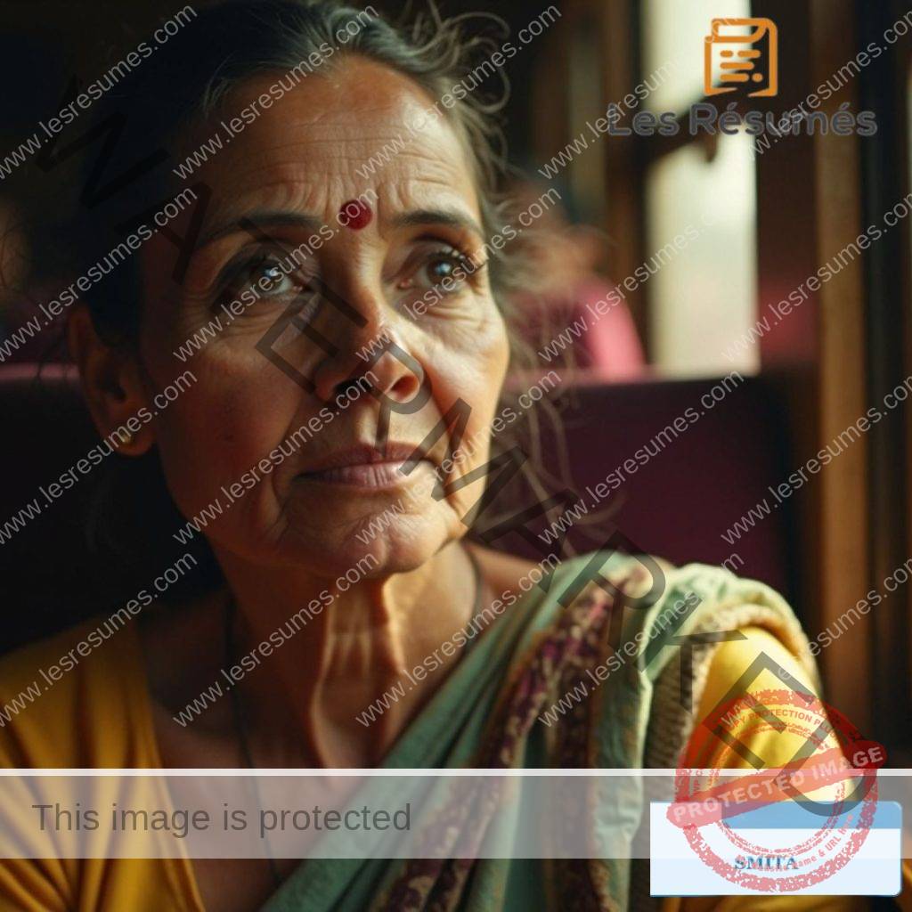 Photo de la femme que Smita rencontre dans le train. 