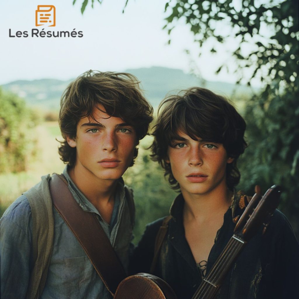 Photographie fictive d'Achille et Léo, les frères de Colette.