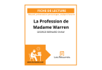 Première page de notre résumé de La Profession de Madame Warren de George Bernard Shaw