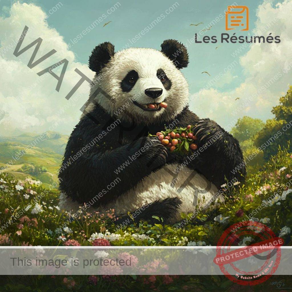 Photographie de Podcol, le panda géant, qui devient un allié pour Hannah dans sa quête de la rivière Qjar. 