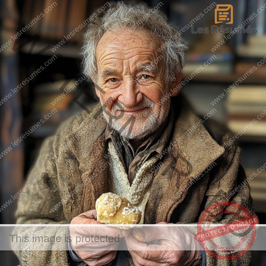 Photographie de Grand-Père Icham qui conseille et guide Tomek avant qu'il ne parte à l'aventure. 