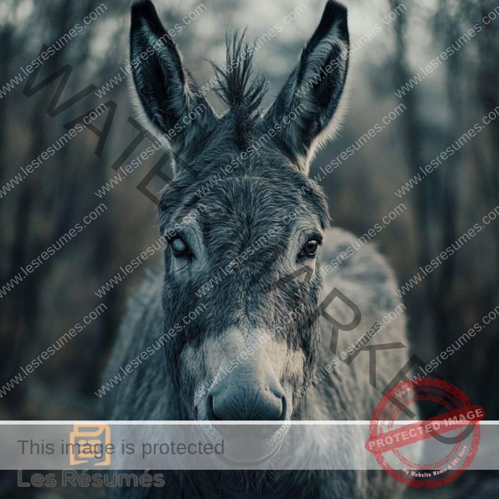 Photo de Cadichon, l'âne de Marie, connu pour ses pets sonores. 