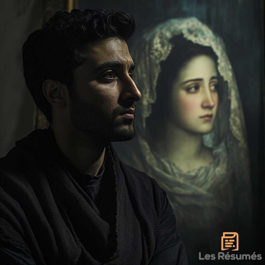 Photographie de Joseph, plus âgé, à côté de l'image de Maria, sa sœur. 