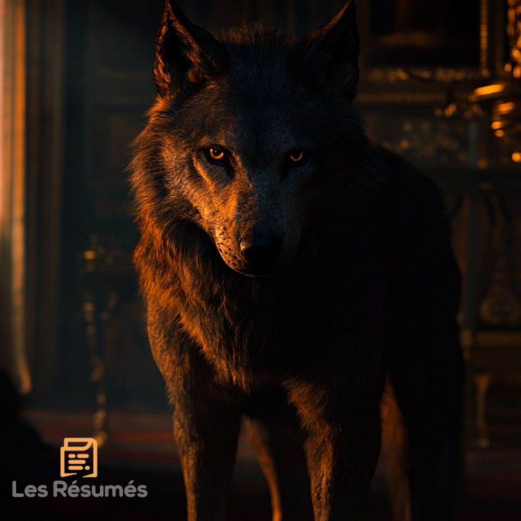 Photographie de Umar, le chien-loup du Gouverneur. 