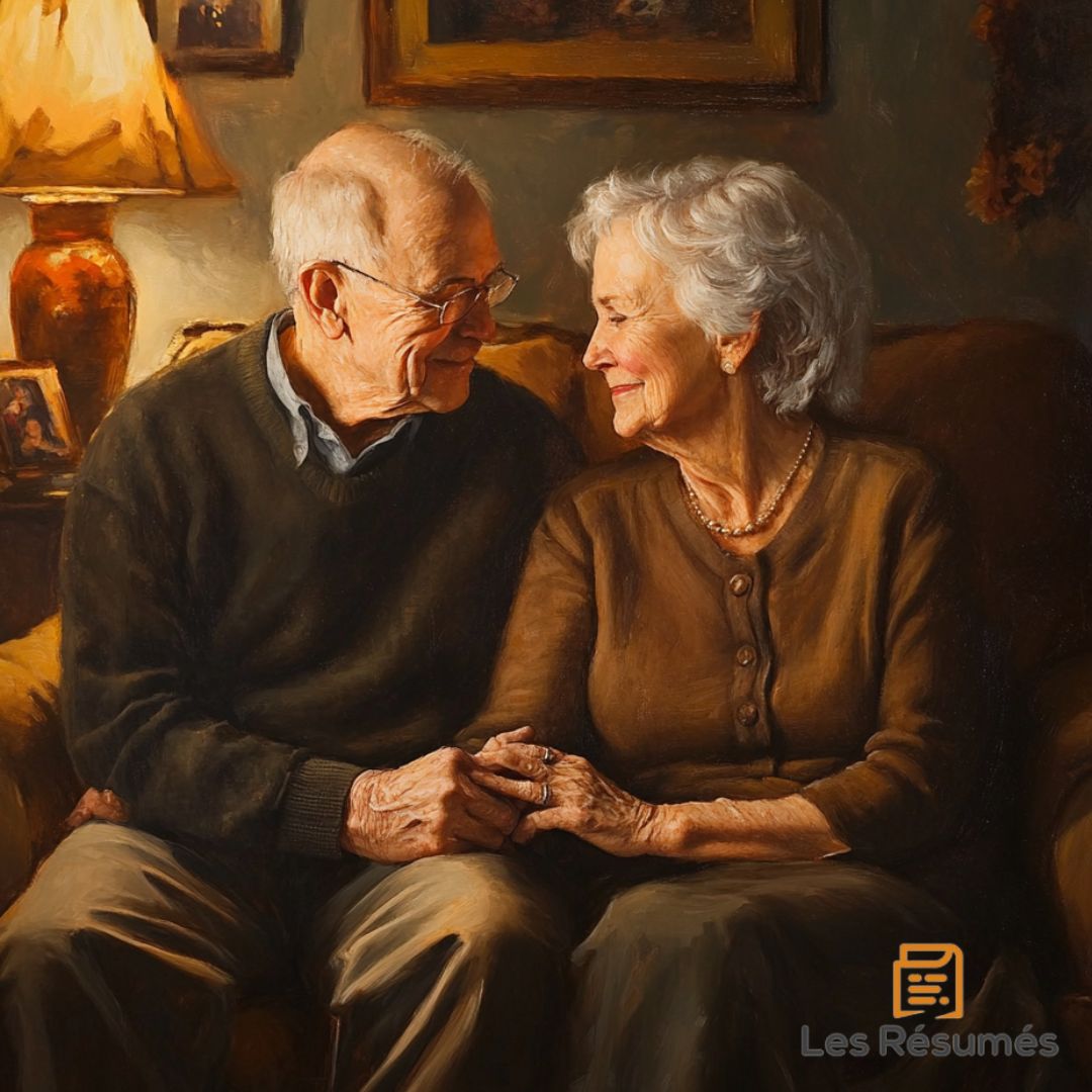 Photographie du couple âgé.