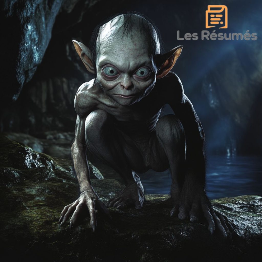 Présentation de Gollum dans Le Hobbit et Le Seigneur des Anneaux.