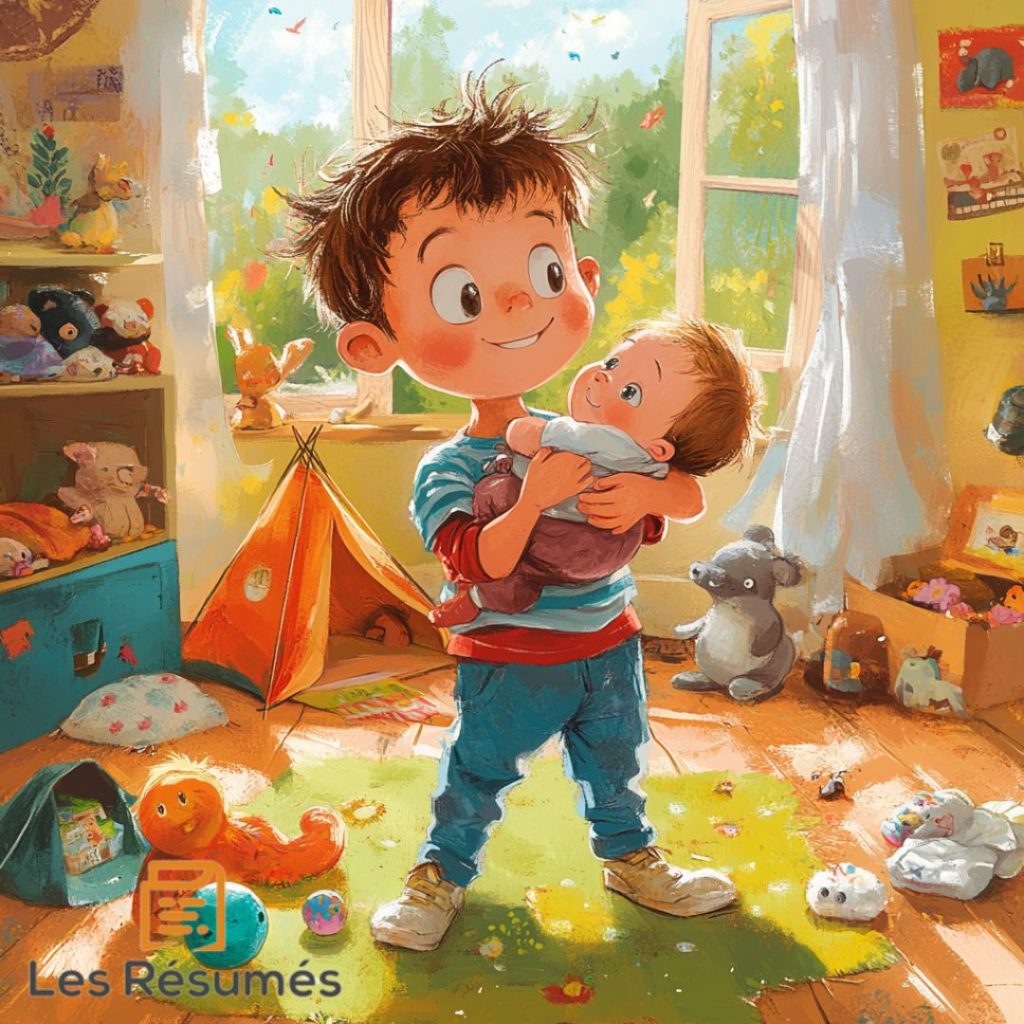 Illustration de Joachim avec son petit frère.