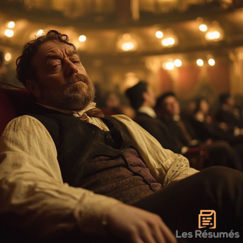 Photographie de l'homme malheureux au théâtre. 