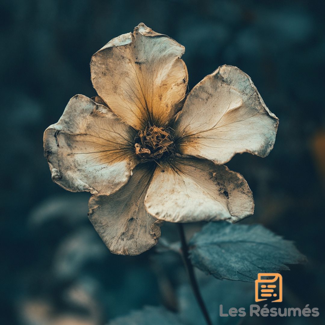 Illustration de la fleur fanée des champs. 