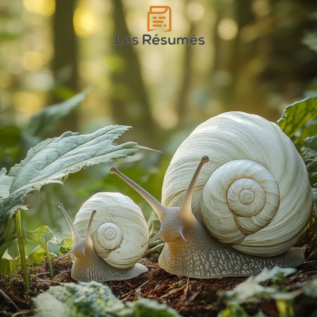 Photographie des vieux escargots blancs. 