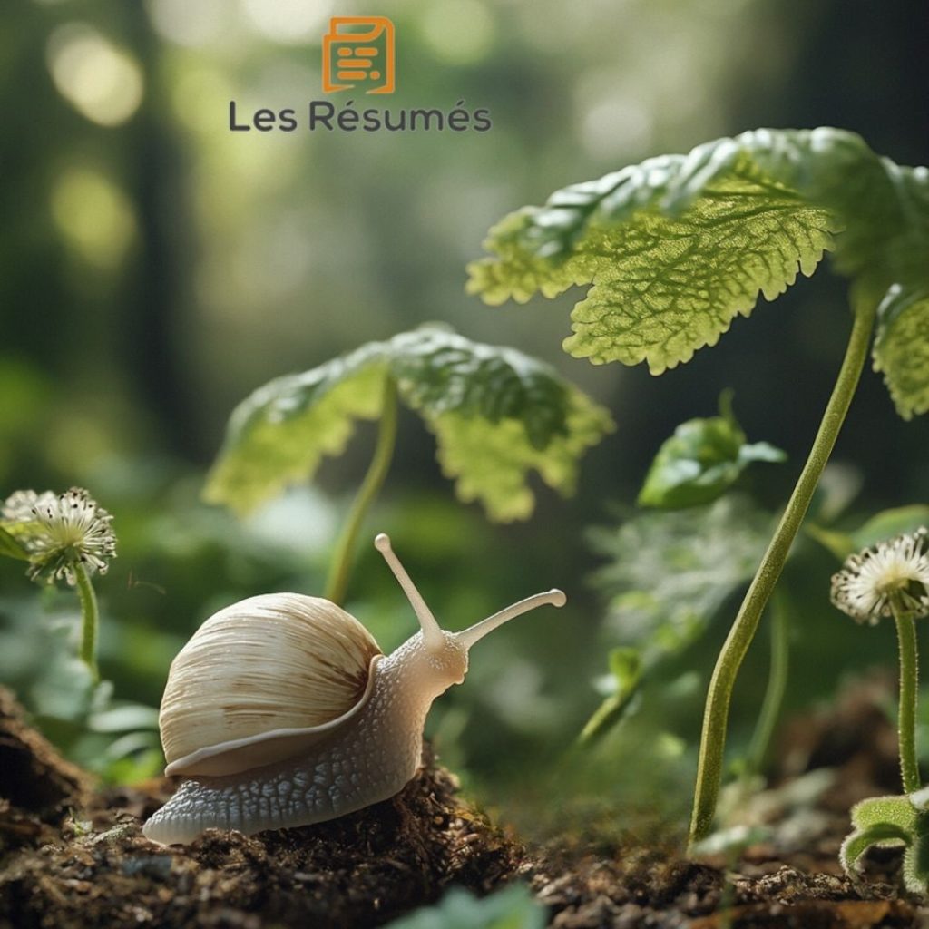 Photo du petit colimaçon qui a été adopté par les vieux escargots blancs. 