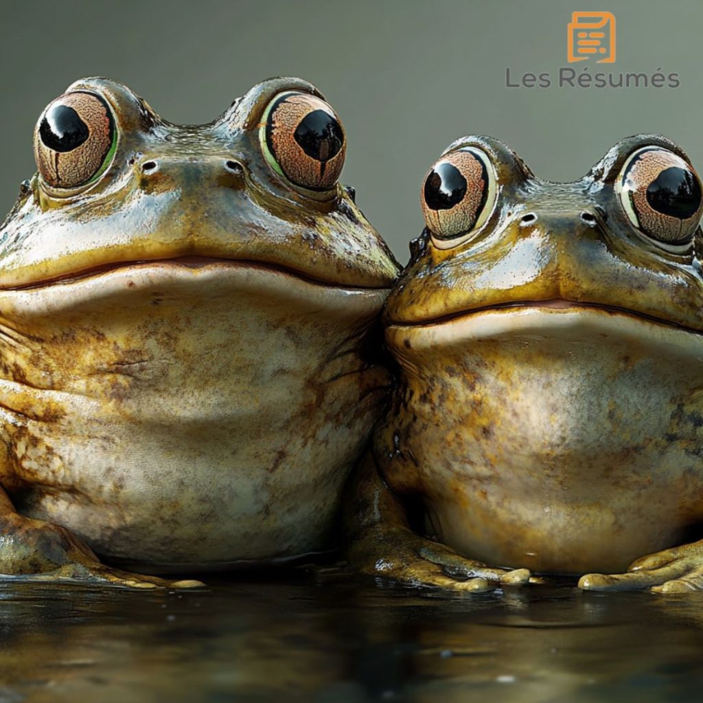 Illustration de mère grenouille et de son fils. 