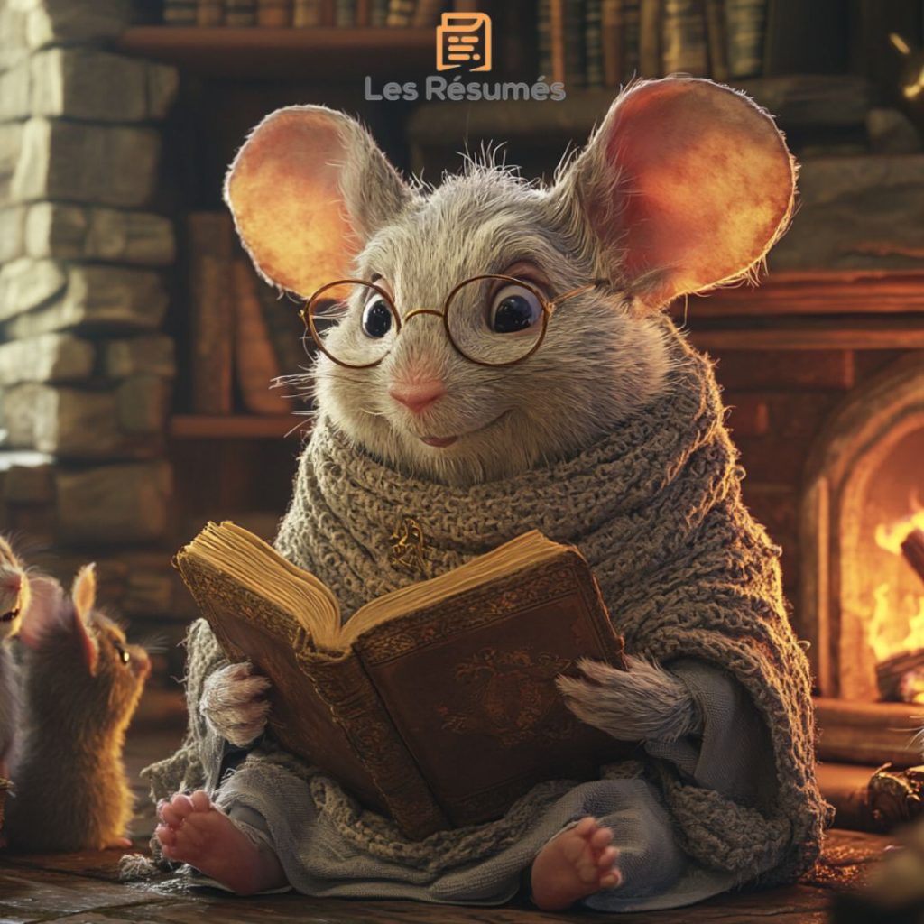Image de la Vieille Souris Narratrice qui conte l'histoire de La Soupe à la Brochette. 