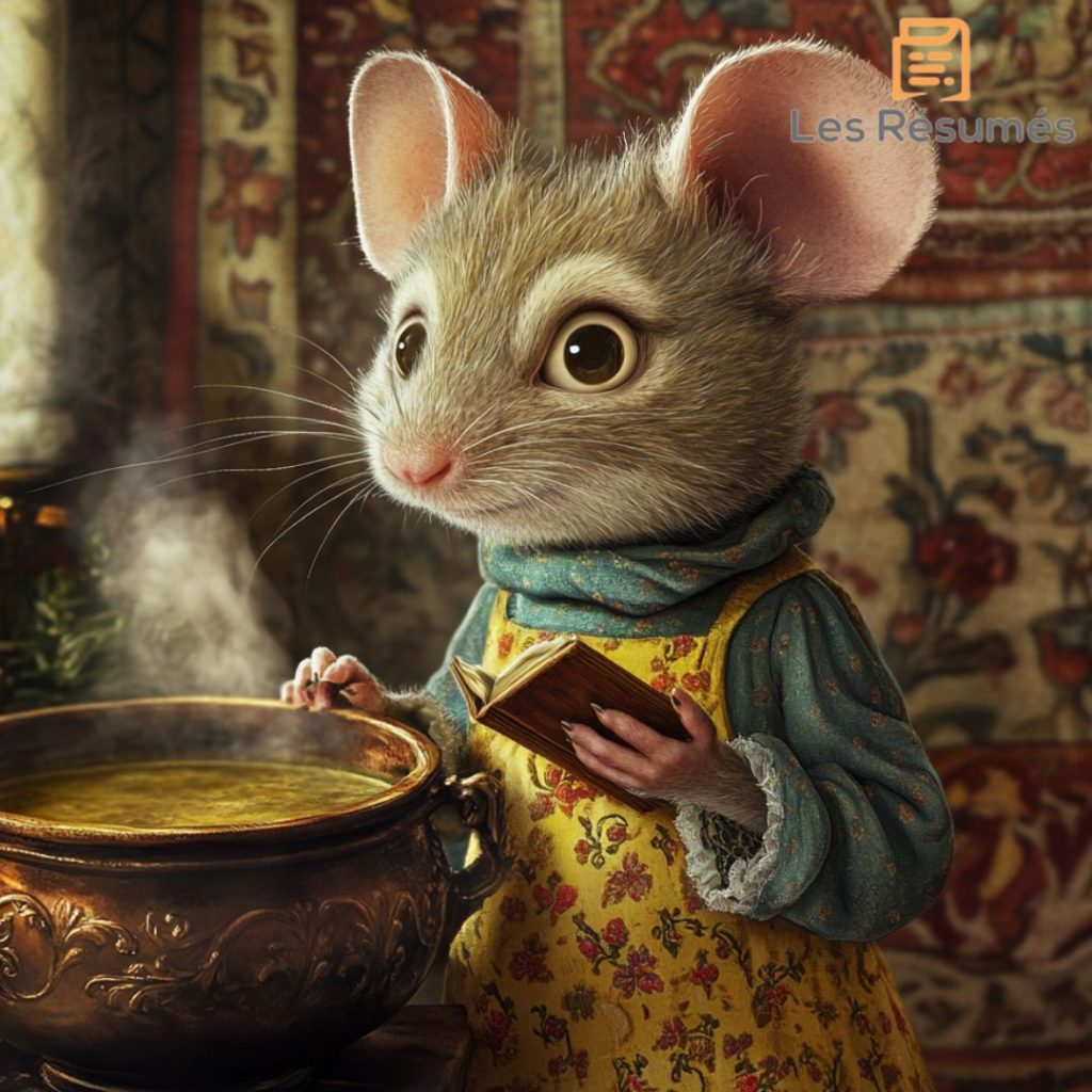 Image de la souris qui reste dans le confort de son royaume et fait preuve d'ingéniosité. 