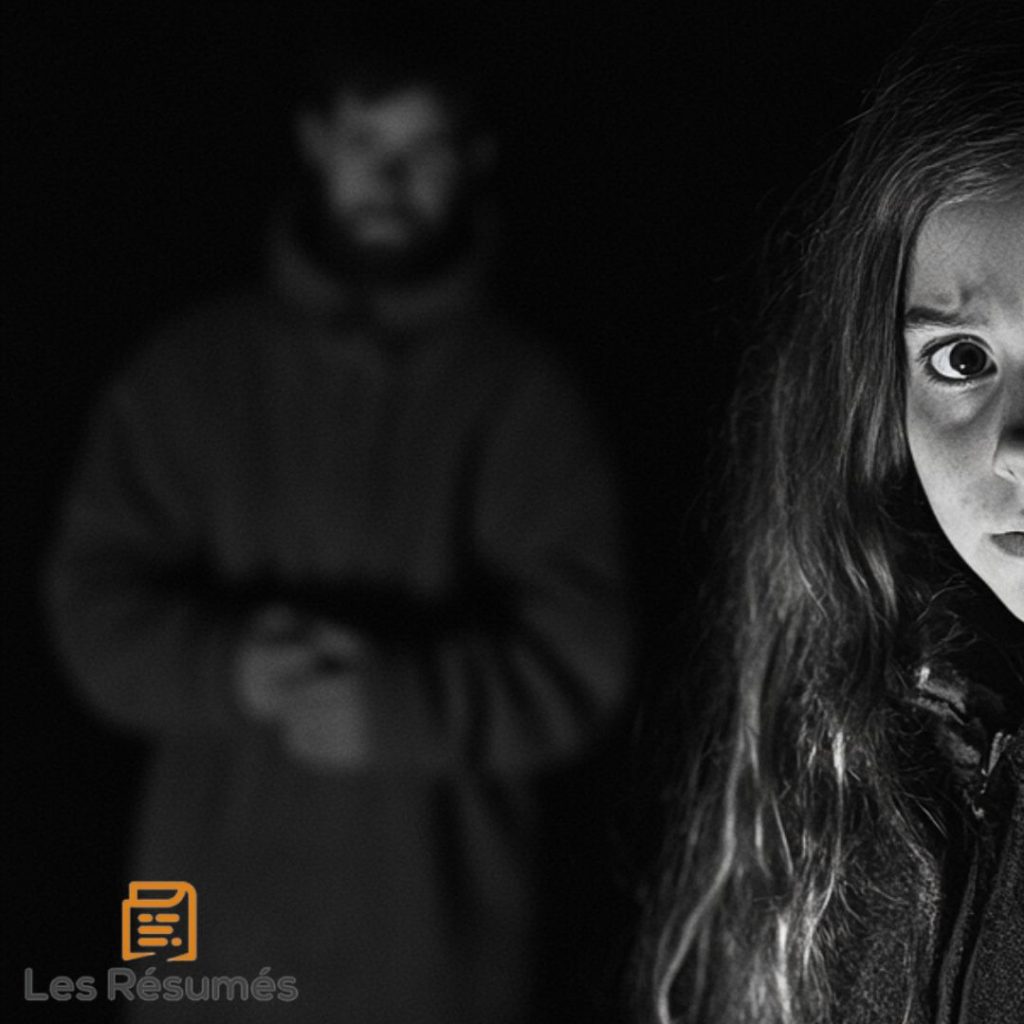 Photographie floutée du père violent de la petite fille pour souligner la peur de la jeune protagoniste. 
