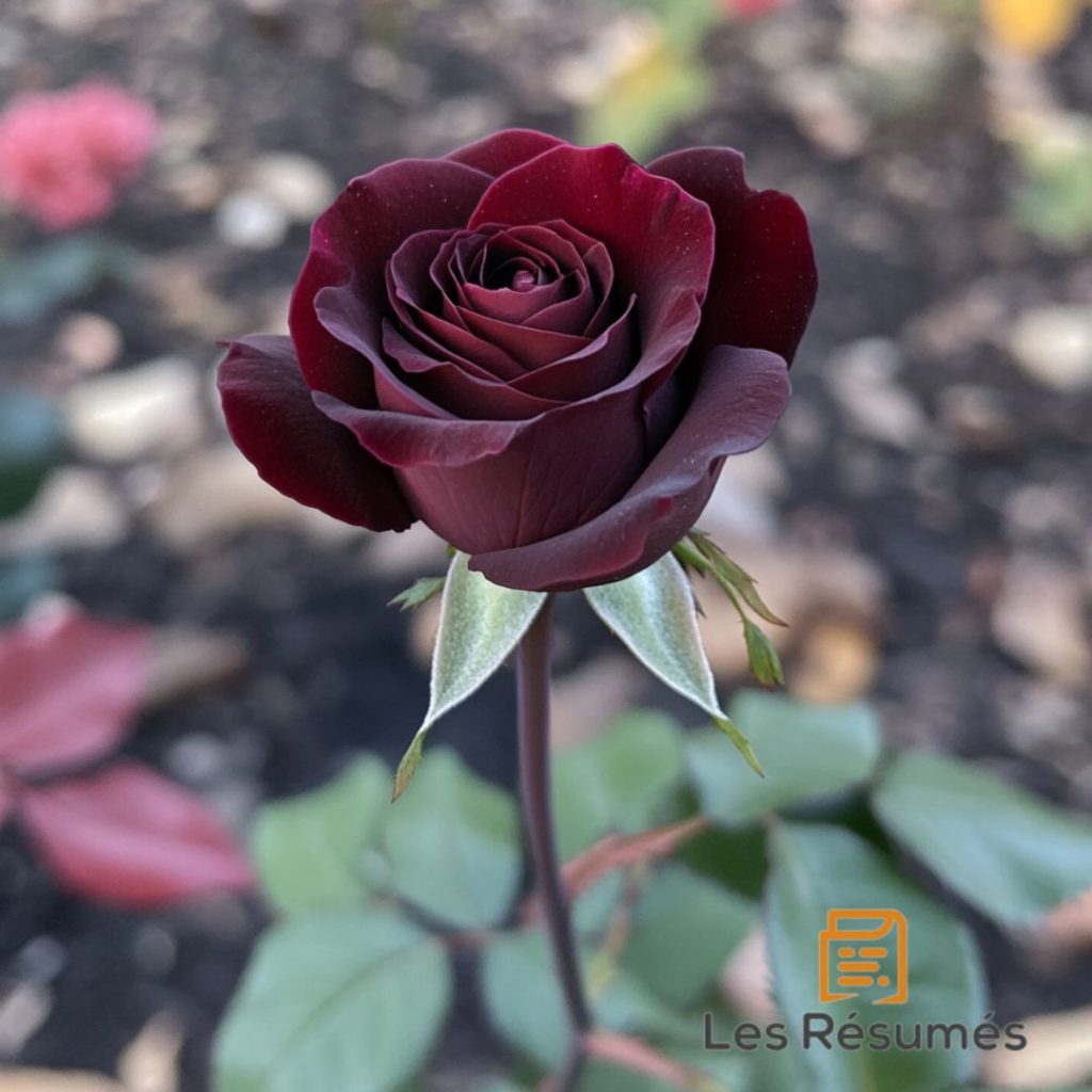 Photographie de la rose unique. 
