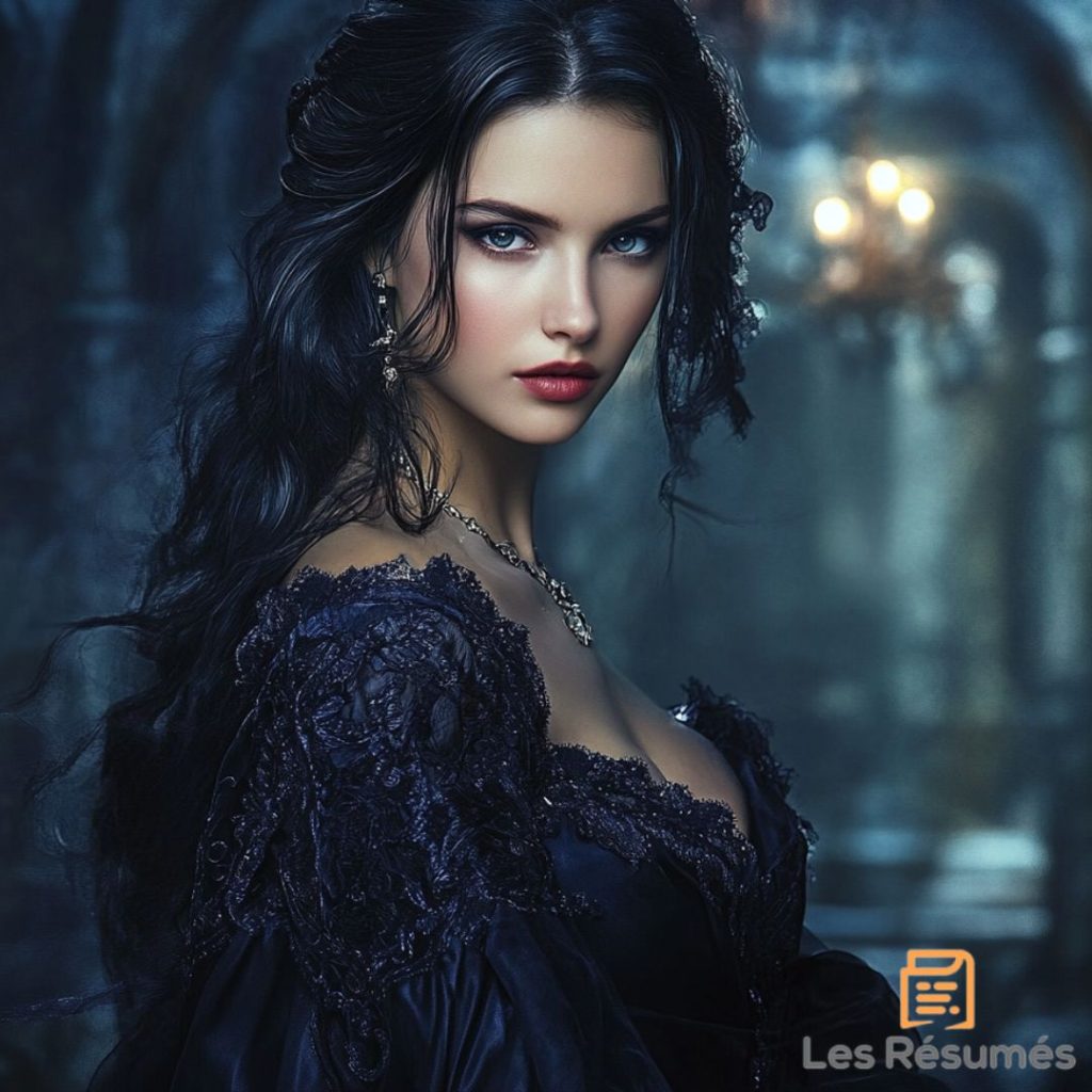 Photographie de la princesse malveillante à cause d'un sort du sorcier. 