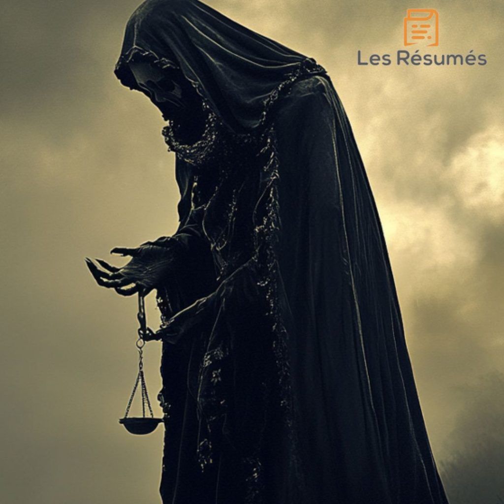 Illustration de la mort symbolisant le jugement dernier dans ce conte d'Andersen. 