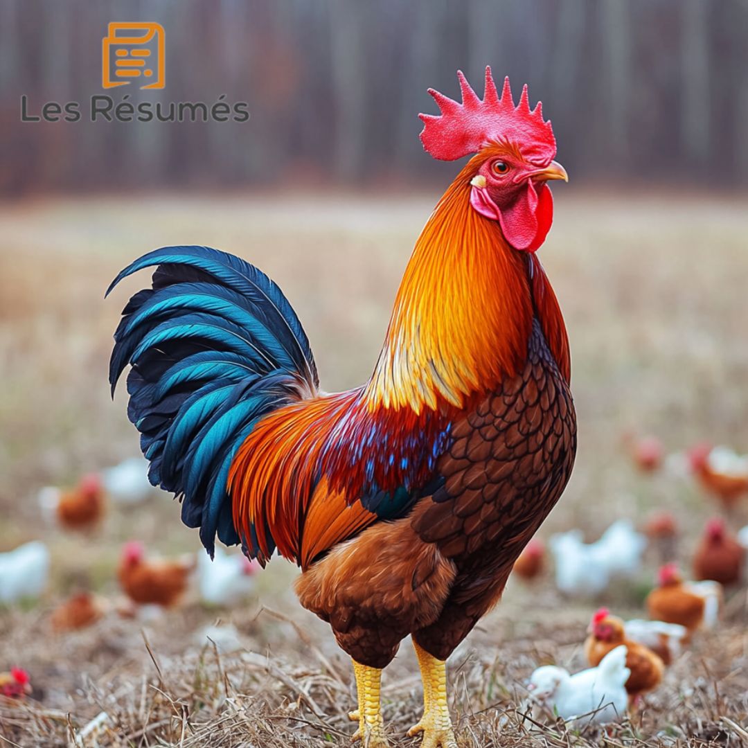 Photographie du coq de poulailler. 