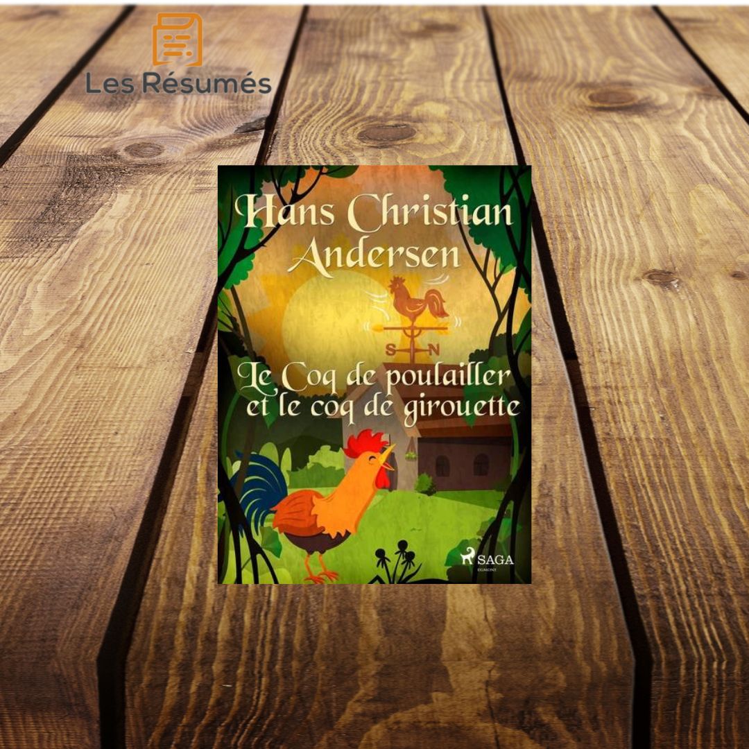 Couverture de Le coq de poulailler et le coq de girouette de Hans Christian Andersen. 
