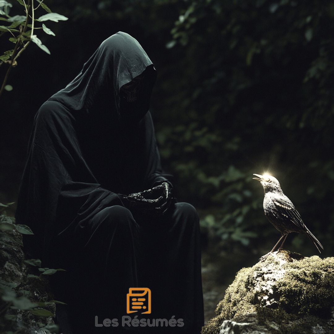 Photo de la Mort écoutant le chant du Rossignol. 