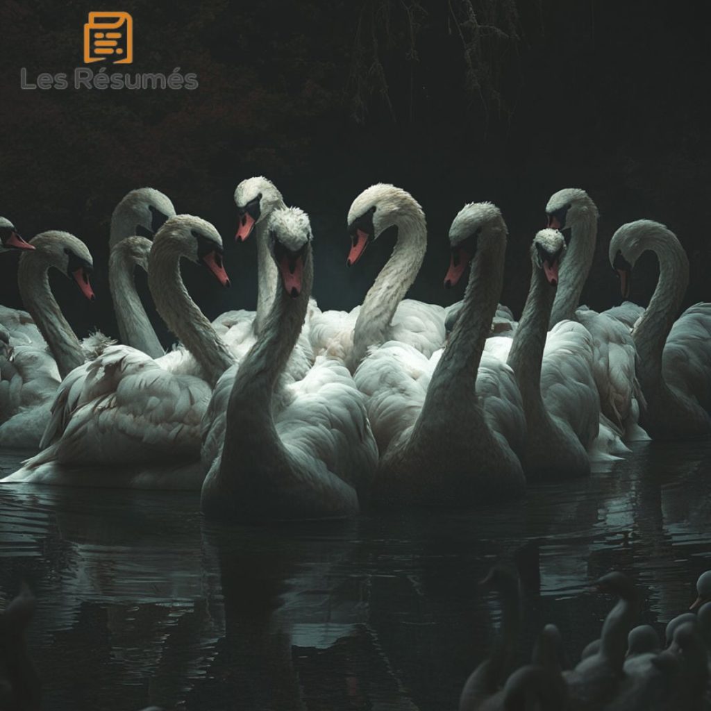 Photo des onze frères d'Elisa transformés en cygnes sauvages. 