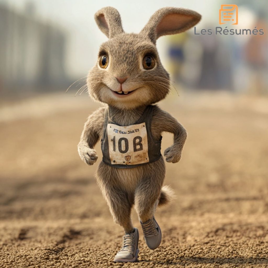 Illustration du lièvre qui remporte la course.