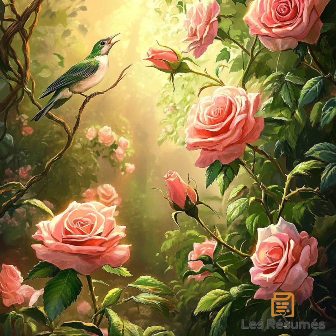 Illustration des roses. 