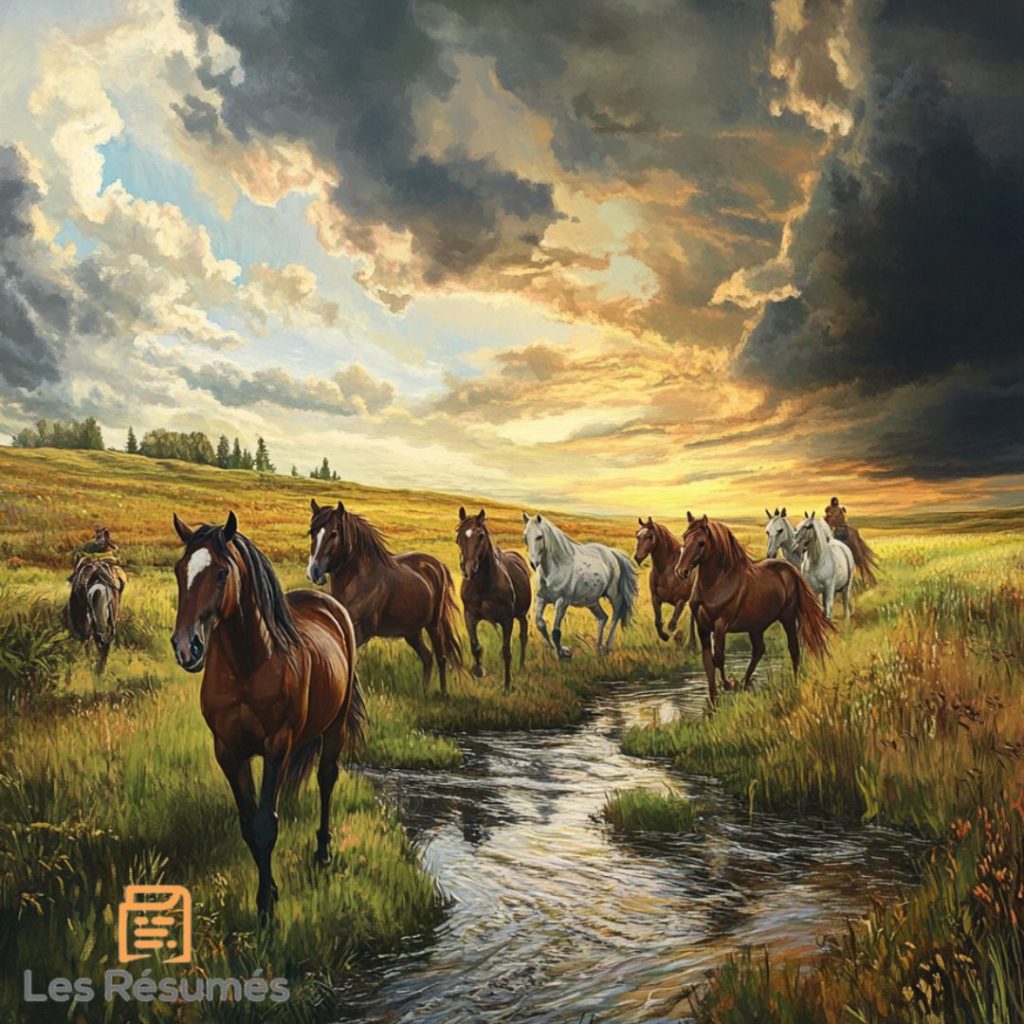 Image des chevaux domestiqués par l'homme. 
