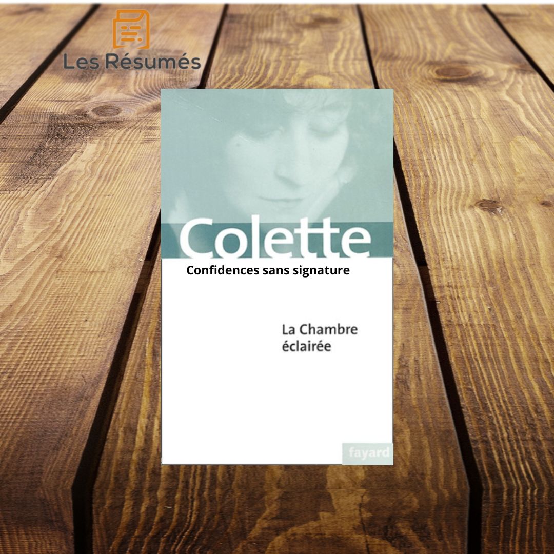 Page de garde de Confidences sans signature de Colette. 