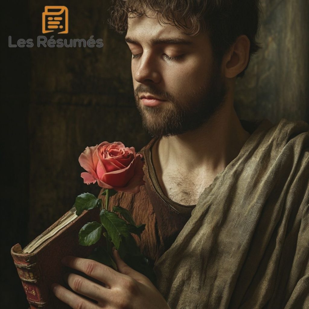 Photographie du Chanteur du Nord avec la Rose. 