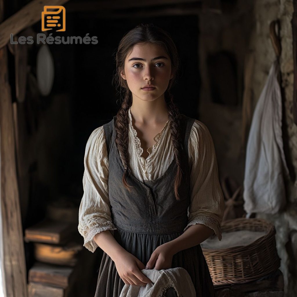 Photographie de la jeune fille à l'auberge qui contacte la gendarmerie lorsque Pierre Lasnier arrive dans L'Omelette de Colette. 