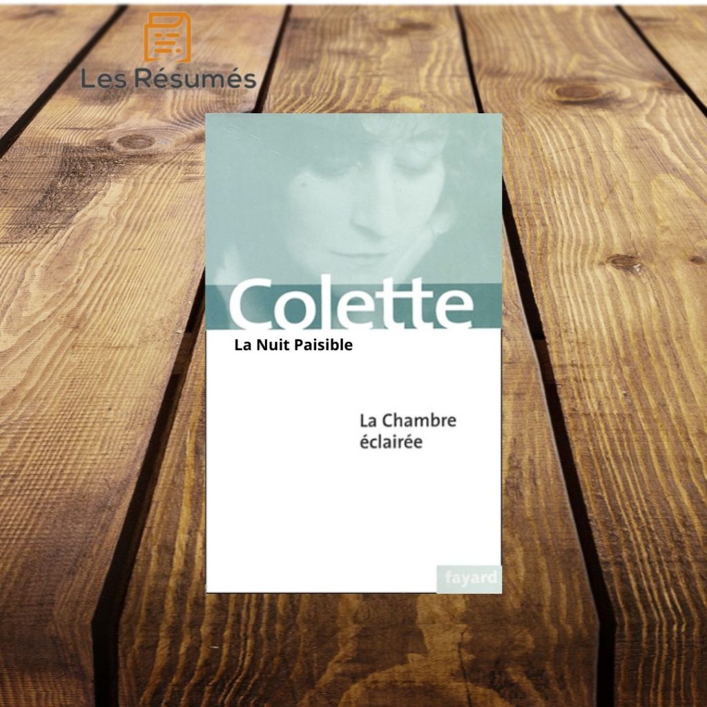 Page de garde de La Nuit Paisible, une des nouvelles du recueil de La Chambre éclairée de Colette.