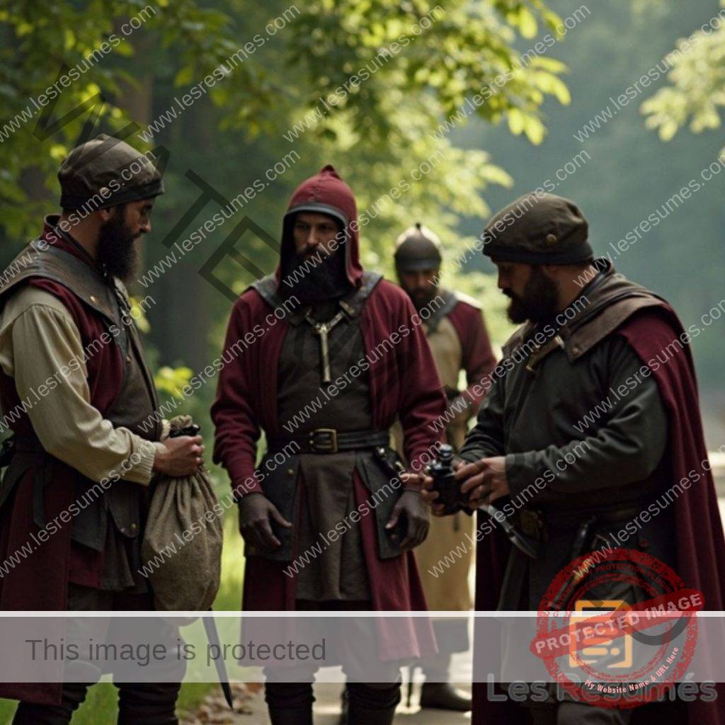 Photo des brigands qui dépouillent Renaud dans L'Oraison de Saint-Julien. 