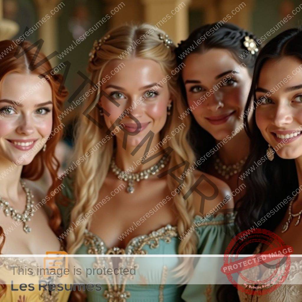 Photo des Dames présentes au mariage d'Alibech. 