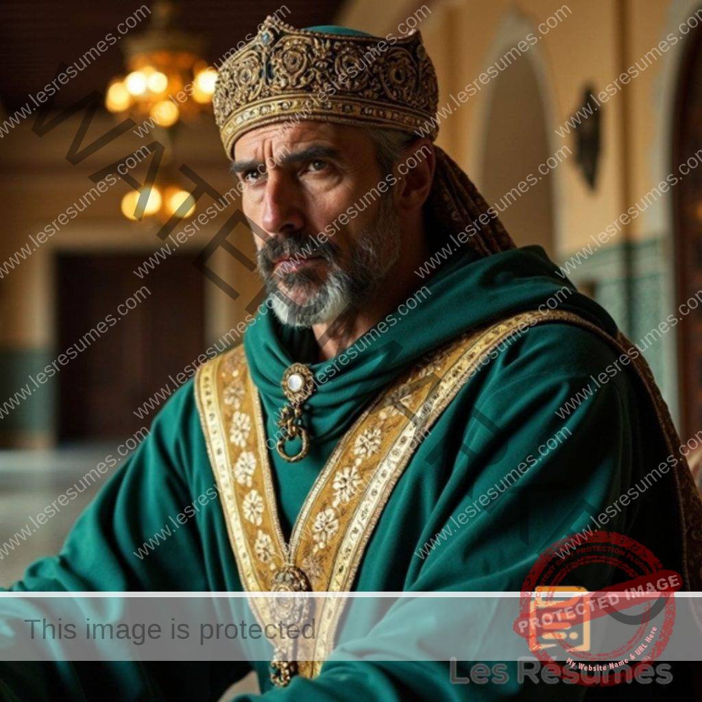 Photographie du roi de Tunis qui souhaite donner la main de sa fille au Roi de Grenade. 